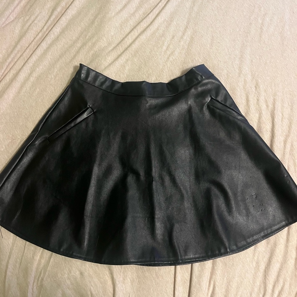 One Clothing Black Mini Skater Skirt